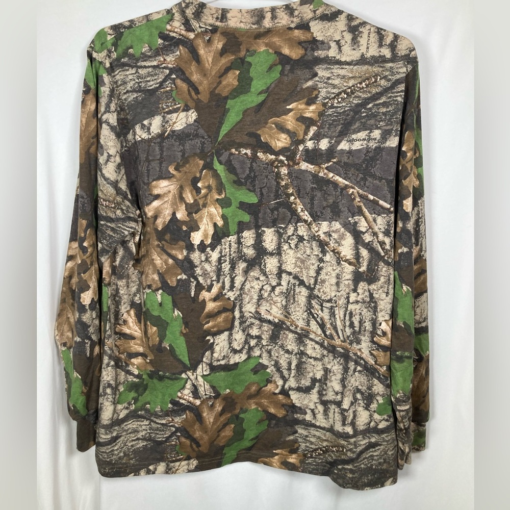 Bigwoods by Trebark Jerzees Outdoors Men's Camouflage Long Sleeve Henley - Picture 6 of 6